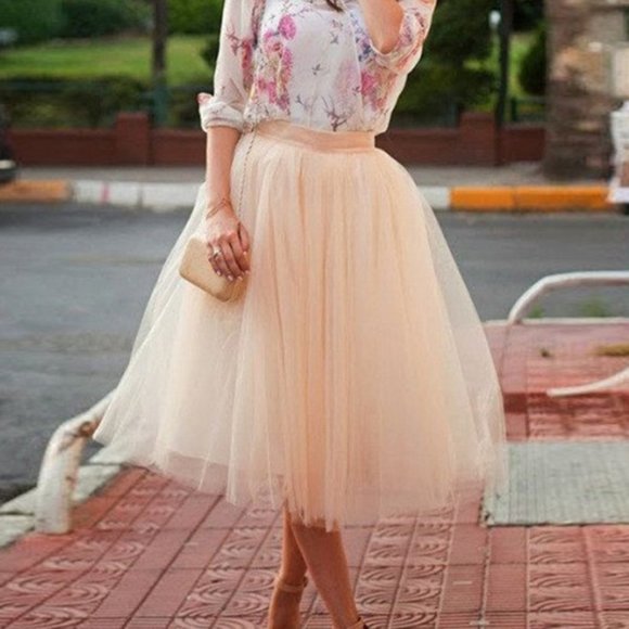 Lulus Dresses & Skirts - Lulu's All In Good Cheer Peach Tulle Skirt